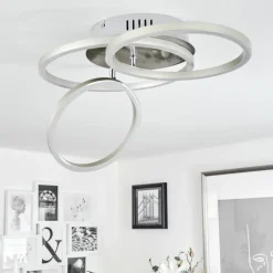 Plafonnier Malanje LED Nickel mat, 3 lumières