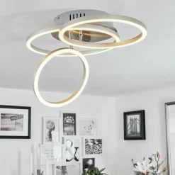 Plafonnier Malanje LED Nickel mat, 3 lumières