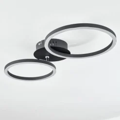 Plafonnier Malanje LED Noir, 2 lumières