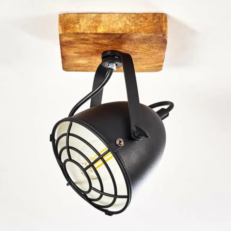 Plafonnier Malix Brun, Noir, 1 lumière