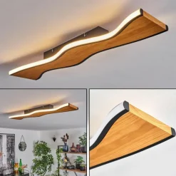 Plafonnier Malling LED Écru, Noir, Blanc, 1 lumière
