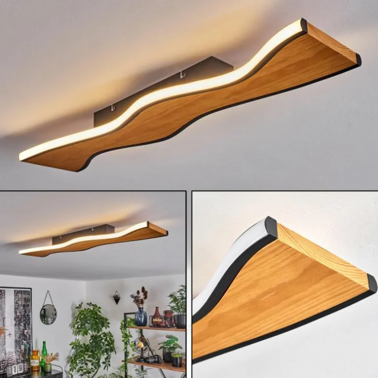Plafonnier Malling LED Écru, Noir, Blanc, 1 lumière