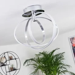 Plafonnier Maluma Chrome, 1 lumière