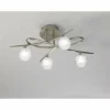 Plafonnier Mantra Loop Nickel mat, 4 lumières