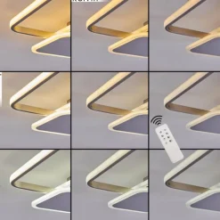 Plafonnier ManzanalesÂ  LED Chrome, 1 lumière, Télécommandes