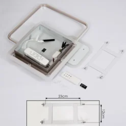 Plafonnier Manzanales LED Chrome, 1 lumière, Télécommandes
