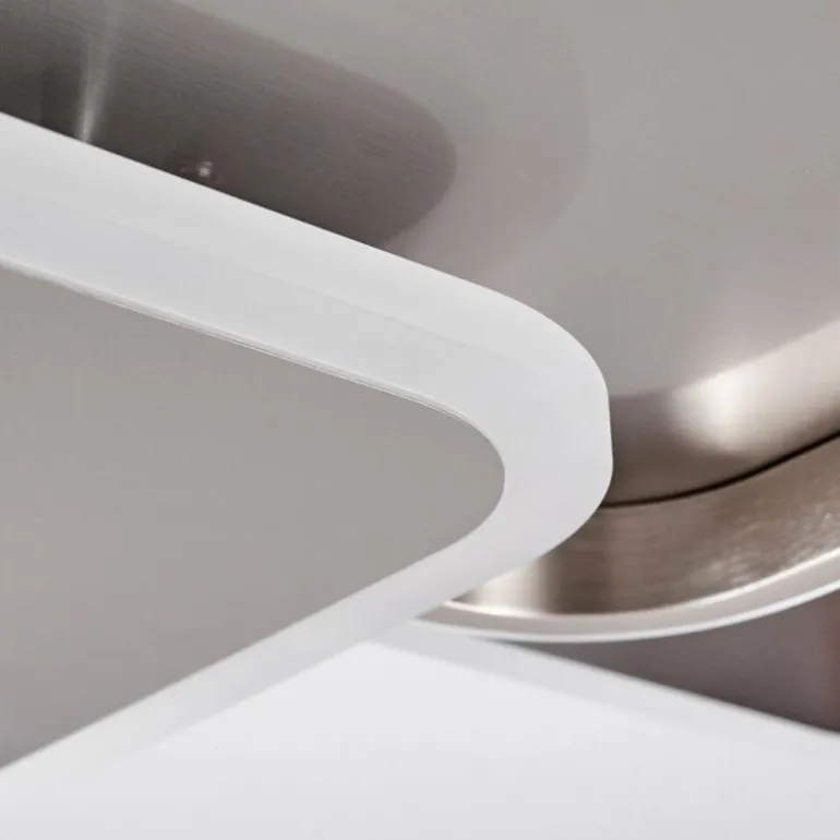 Plafonnier Manzanales LED Chrome, 1 lumière, Télécommandes