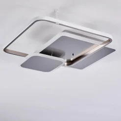 Plafonnier Manzanales LED Chrome, 1 lumière, Télécommandes