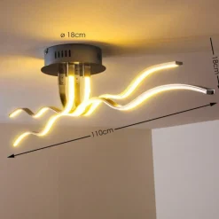 Plafonnier Mapleton LED Chrome, 4 lumières