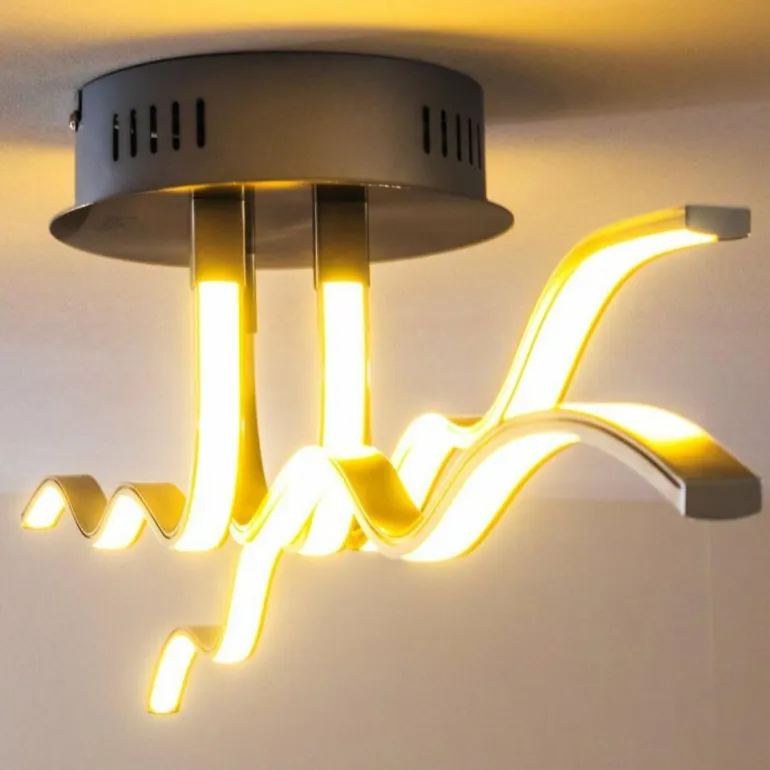 Plafonnier Mapleton LED Chrome, 4 lumières