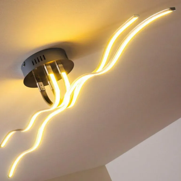 Plafonnier Mapleton LED Chrome, 4 lumières