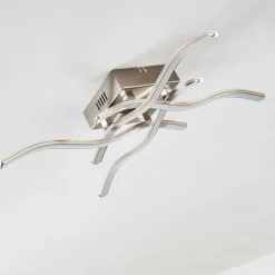 Plafonnier Mapleton LED Nickel mat, 4 lumières