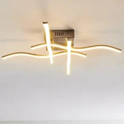 Plafonnier Mapleton LED Nickel mat, 4 lumières