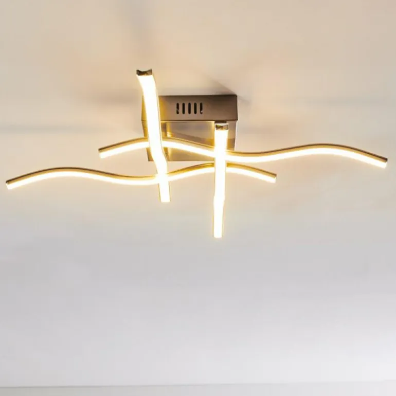 Plafonnier Mapleton LED Nickel mat, 4 lumières