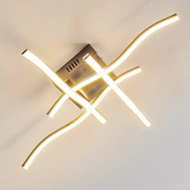 Plafonnier Mapleton LED Nickel mat, 4 lumières