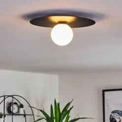 Plafonnier Marahu Noir, 1 lumière