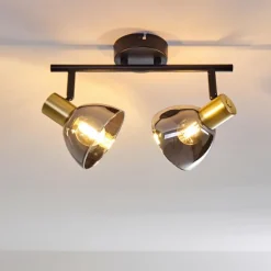 Plafonnier Mariefred Noir, 2 lumières