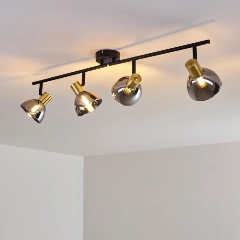 Plafonnier Mariefred Noir, 4 lumières