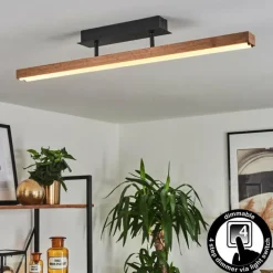 Plafonnier Maumela LED Noir, 1 lumière