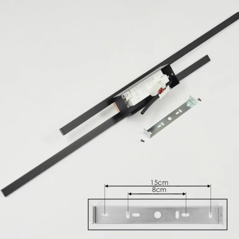 Plafonnier Meiral LED Écru, Noir, 2 lumières