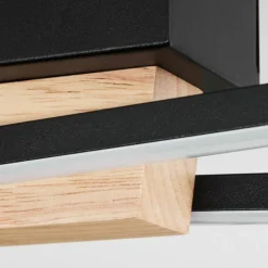 Plafonnier Meiral LED Écru, Noir, 2 lumières