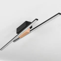 Plafonnier Meiral LED Écru, Noir, 2 lumières