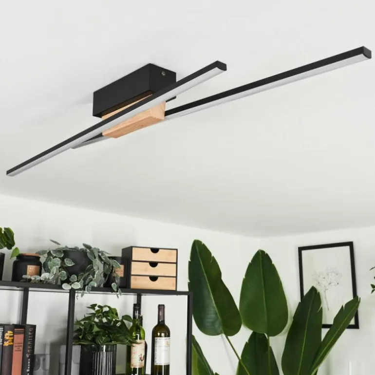 Plafonnier Meiral LED Écru, Noir, 2 lumières