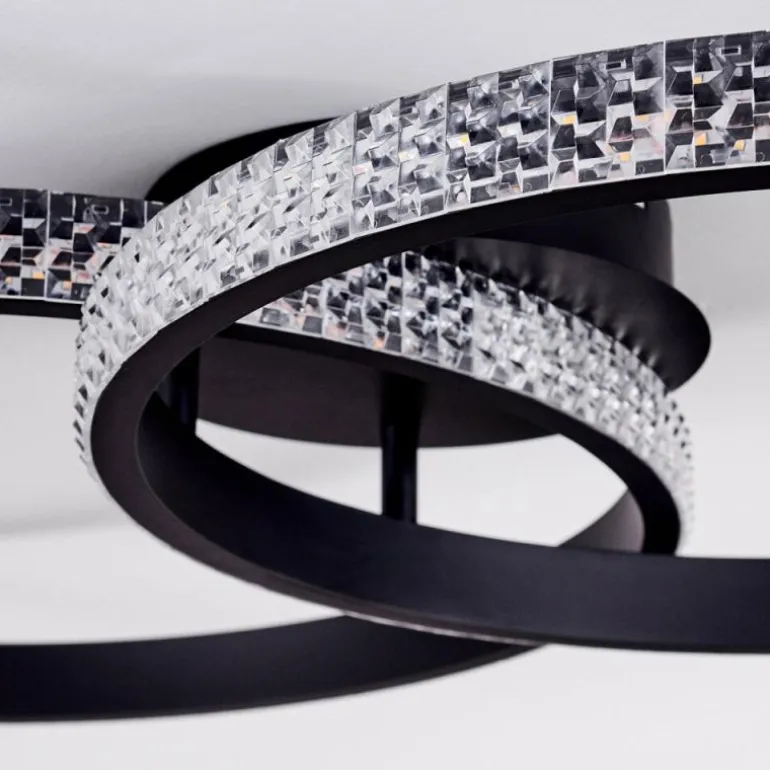 Plafonnier Melosa LED Noir, Blanc, 1 lumière