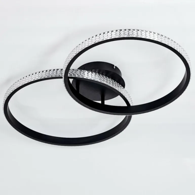 Plafonnier Melosa LED Noir, Blanc, 1 lumière