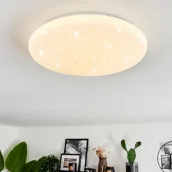 Plafonnier Melres LED Blanc, 1 lumière, Télécommandes