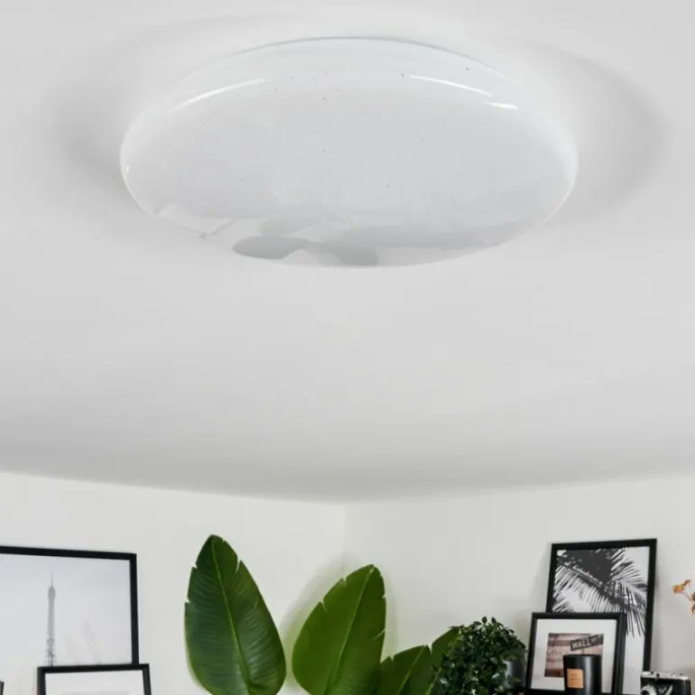 Plafonnier Melres LED Blanc, 1 lumière, Télécommandes