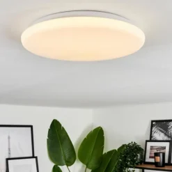 Plafonnier Melres LED Blanc, 1 lumière, Télécommandes