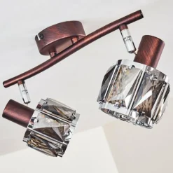 Plafonnier Micuna Bronze, 2 lumières