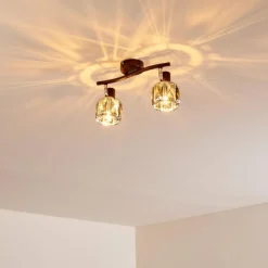 Plafonnier Micuna Bronze, 2 lumières