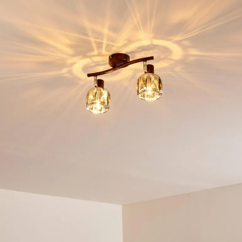 Plafonnier Micuna Bronze, 2 lumières