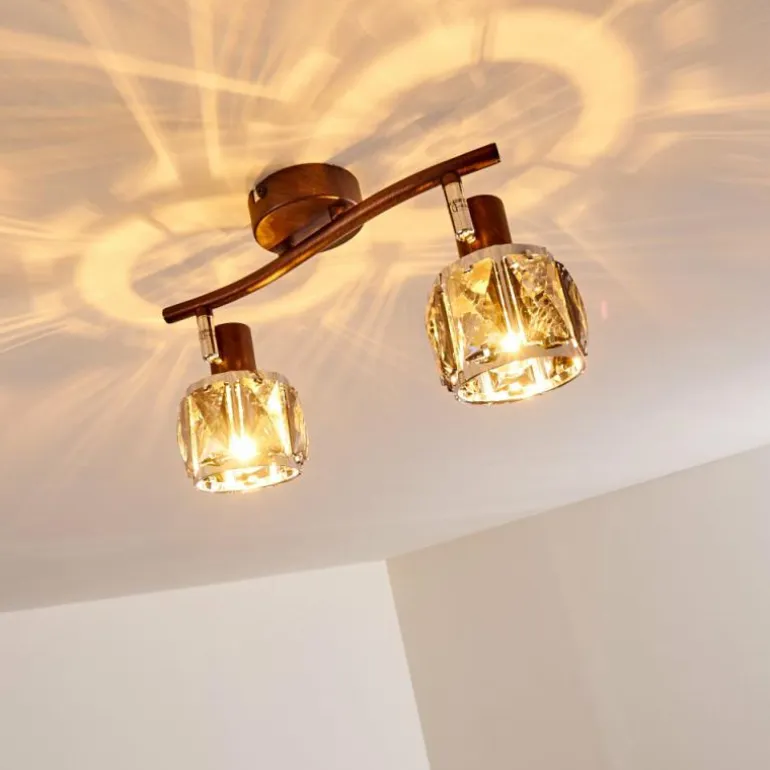 Plafonnier Micuna Bronze, 2 lumières