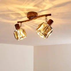 Plafonnier Micuna Bronze, 2 lumières
