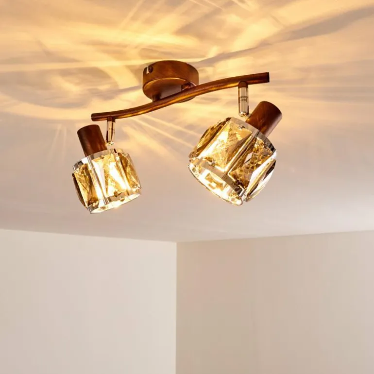 Plafonnier Micuna Bronze, 2 lumières