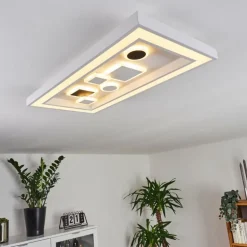 Plafonnier Minichu LED Noir, Blanc, 1 lumière, Télécommandes