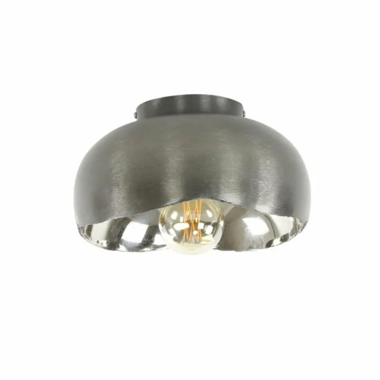 Plafonnier Mirror Nickel mat, Noir, 1 lumière