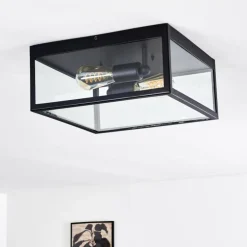 Plafonnier Moatize Noir, 2 lumières