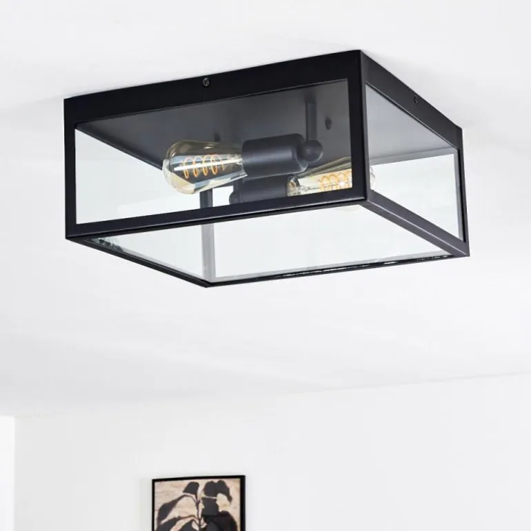 Plafonnier Moatize Noir, 2 lumières