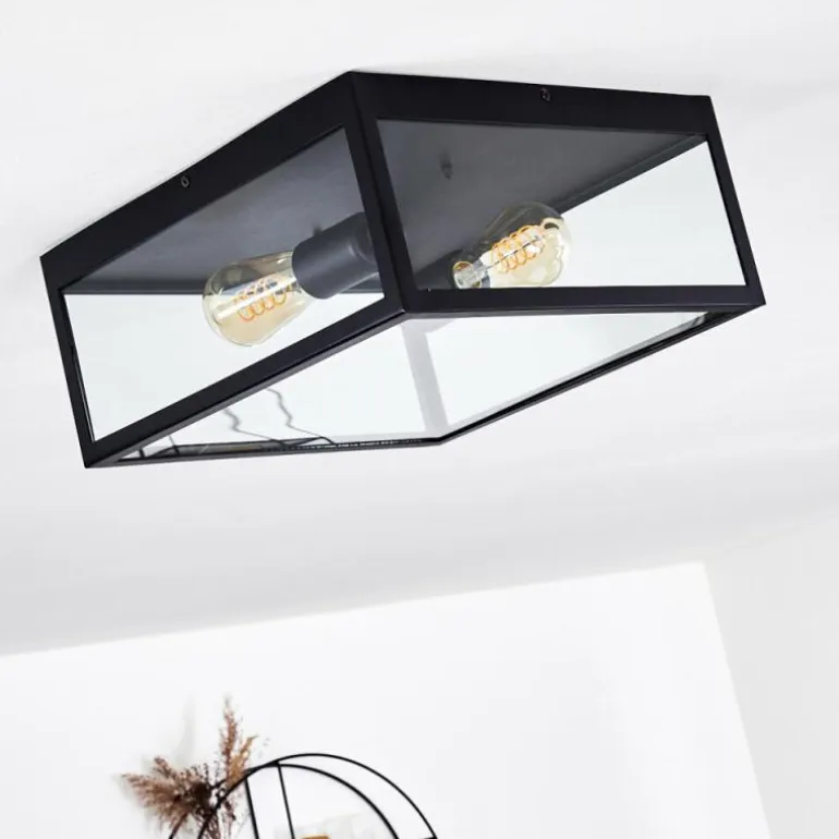 Plafonnier Moatize Noir, 2 lumières
