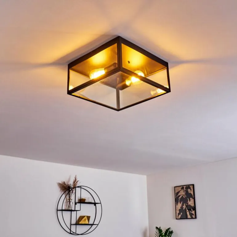 Plafonnier Moatize Noir, 2 lumières