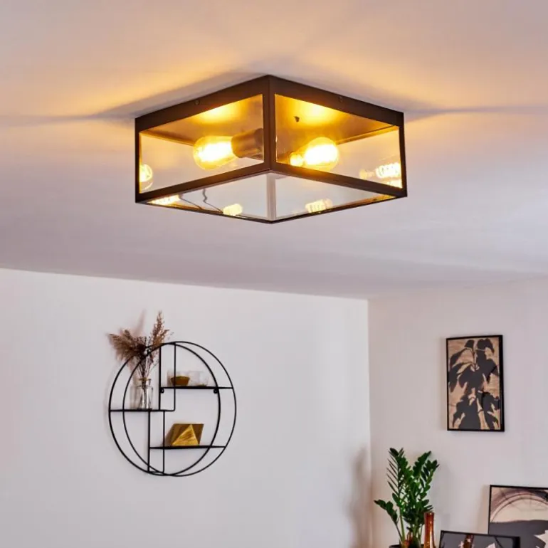 Plafonnier Moatize Noir, 2 lumières