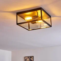 Plafonnier Moatize Noir, 2 lumières
