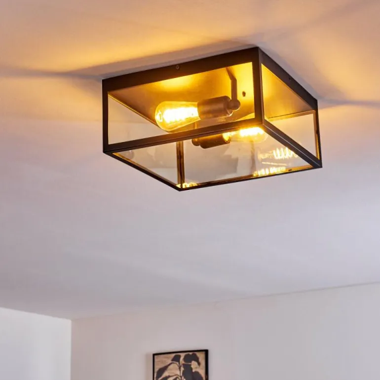 Plafonnier Moatize Noir, 2 lumières