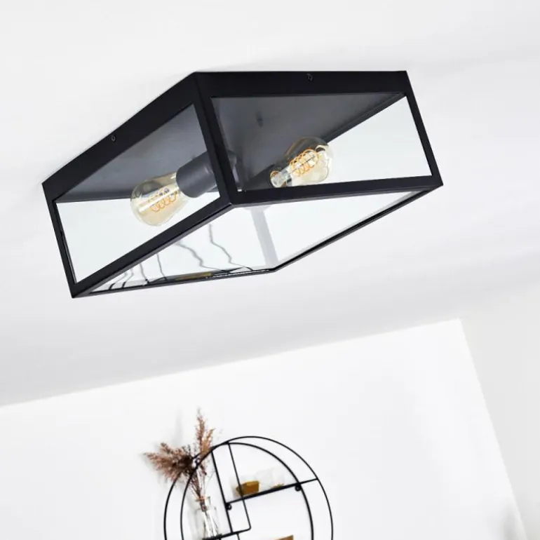 Plafonnier Moatize Noir, 2 lumières