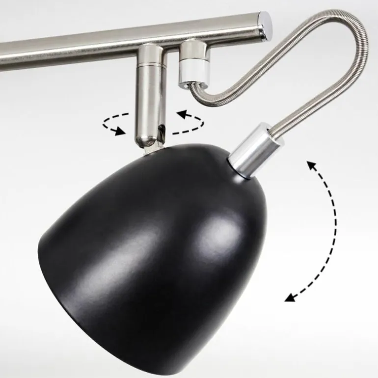 Plafonnier Moesdorf Nickel mat, Noir, 3 lumières