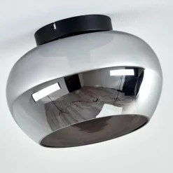 Plafonnier Molloy Chrome, Fumé, 1 lumière